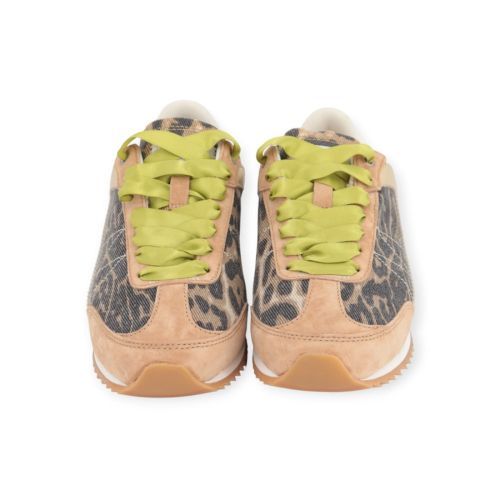 Zero Cent Cinq 0-0105, Lina Leo sneaker in Leopard met beige suède voor dames. 