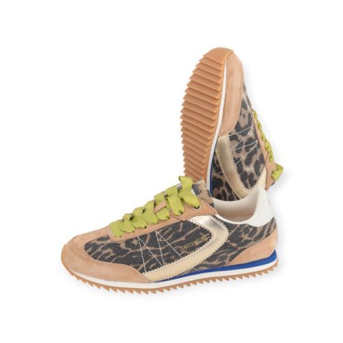 Zero Cent Cinq 0-0105, Lina Leo sneaker in Leopard met beige suède voor dames. 