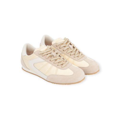 Zero Cent Cinq 0-0105, Nelly off wit suède en goud nylon voor dames.