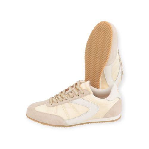Zero Cent Cinq 0-0105, Nelly off wit suède en goud nylon voor dames.