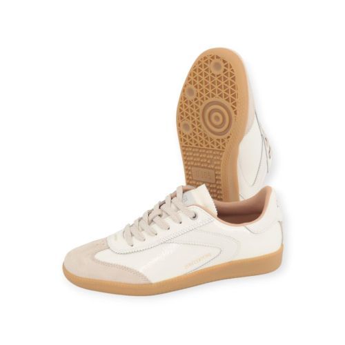 Zero Cent Cinq 0-0105, Nove Pure Polish off wit lakleer en beige suède voor dames. 