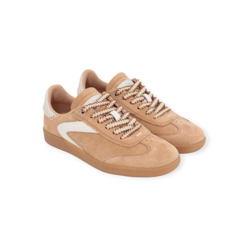 Zero Cent Cinq 0-0105, Nova Mocassin Terry in beige suède met wit lakleer voor dames.