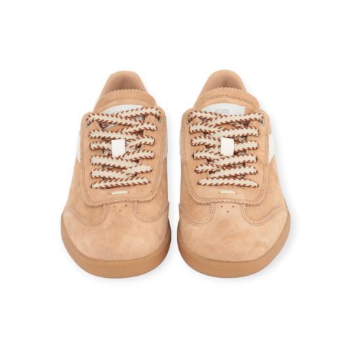 Zero Cent Cinq 0-0105, Nova Mocassin Terry in beige suède met wit lakleer voor dames.