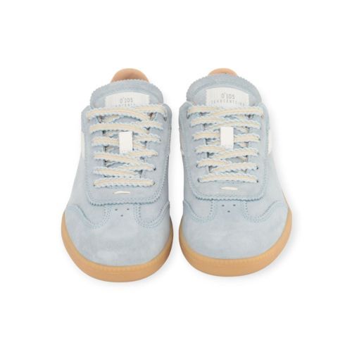 Zero Cent Cinq 0-0105, Nova Mocassin storm in lichtblauw suède met wit lakleer voor dames. 
