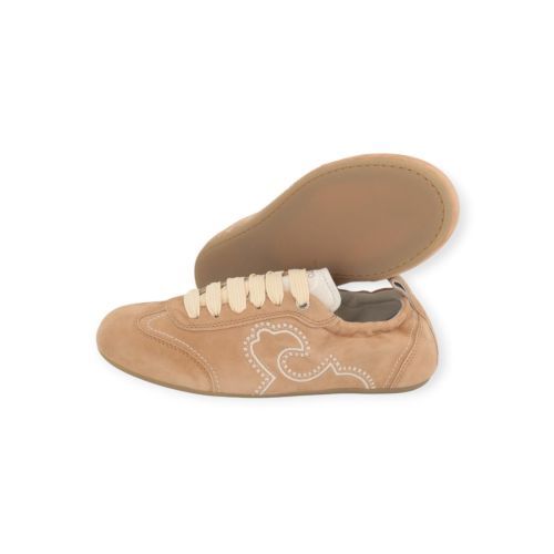 Acanto Girona sneaker in beige suède voor dames. 