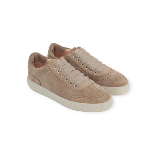 AGL Chewy Lace Up sneaker in beige suède voor dames. AGL Chewy Lace Up sneaker in beige suède voor dames.