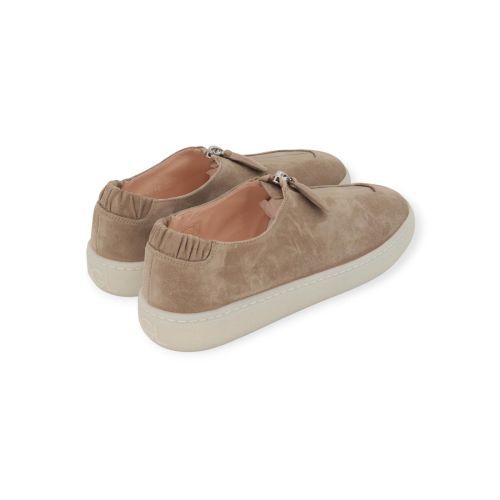 AGL Chewy Zip sneaker in beige suède  voor dames. 