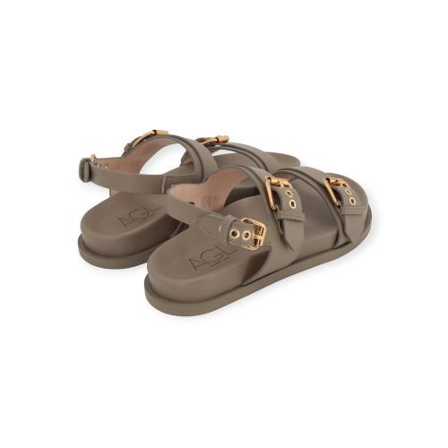 AGL Cristina dames sandaal in groen leer. AGL Cristina dames sandaal in groen leer.