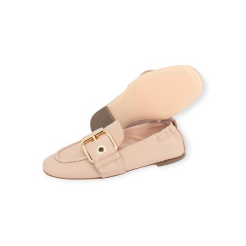 AGL Maya mocassin-loafer in nude leer voor dames