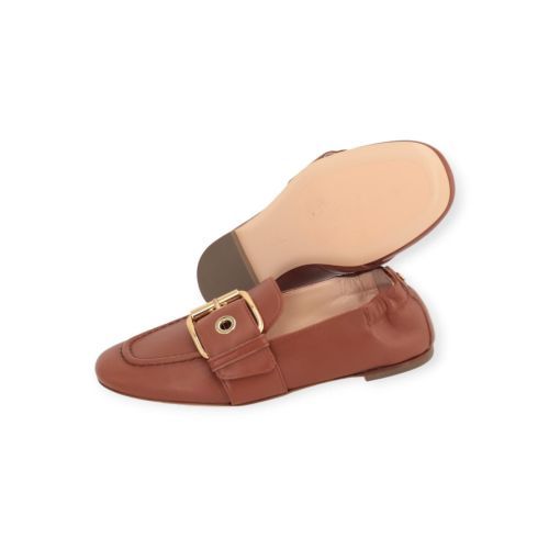 Agl Maya mocassin in cognac leer voor dames Agl Maya mocassin in cognac leer voor dames