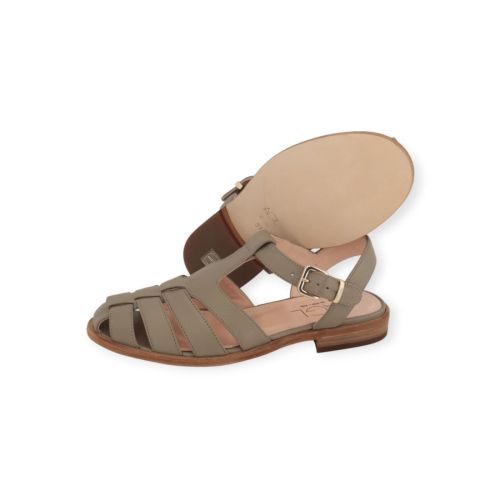 AGL new college S simple dames sandaal in licht groen leer.