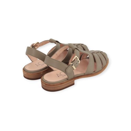 AGL new college S simple dames sandaal in licht groen leer.