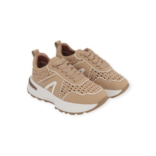 Alexander Smith Liverpool dames sneaker in camel leer. 