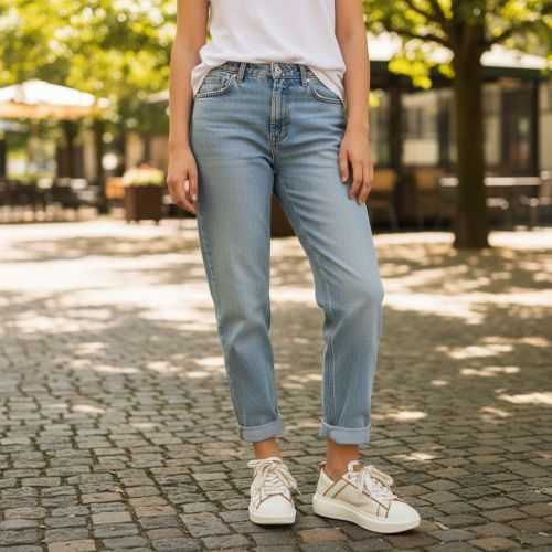 Alexander Smith Webley unlined dames sneaker in wit met cognac Alexander Smith Webley unlined dames sneaker in wit met cognac