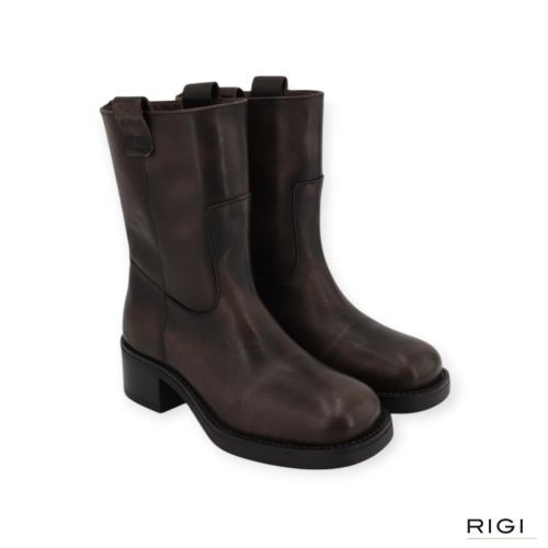 Alohas Rajan Vintage S101371-02 enkellaars in bruin leer voor dames. 