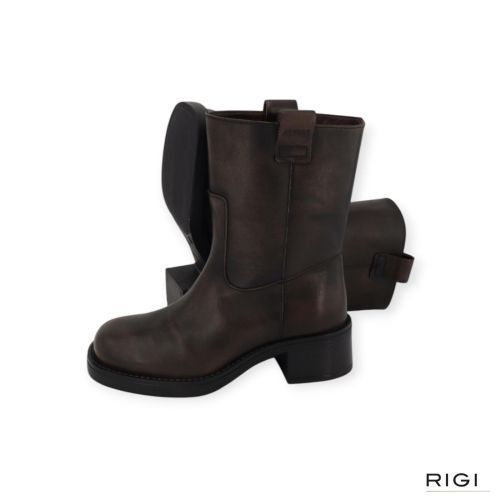 Alohas Rajan Vintage S101371-02 enkellaars in bruin leer voor dames. 