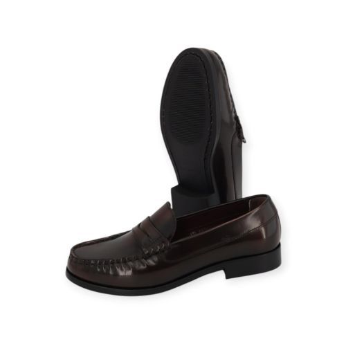 Aholas Rivet dames mocassin in bruin brushed leer.