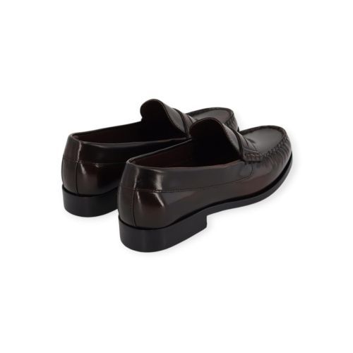 Aholas Rivet dames mocassin in bruin brushed leer.