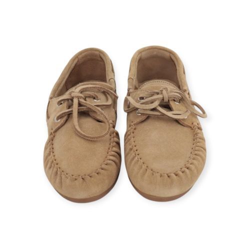 Alohas Rowan mocassin in beige suède voor dames.