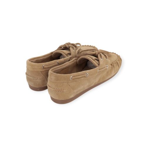 Alohas Rowan mocassin in beige suède voor dames.