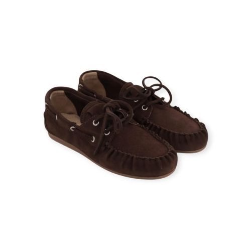 Alohas Rowan mocassin in bruin suède voor dames.