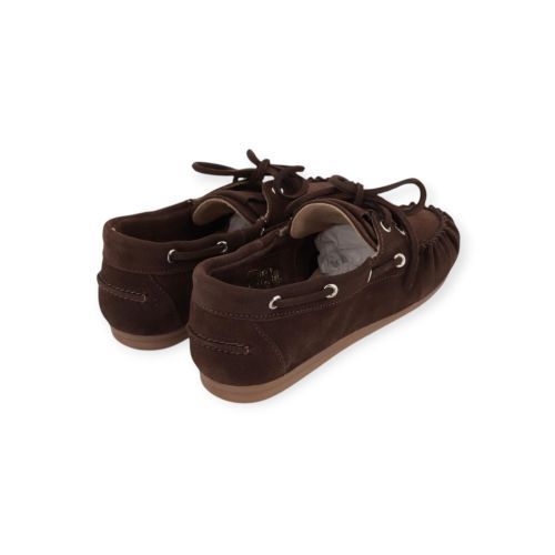 Alohas Rowan mocassin in bruin suède voor dames.