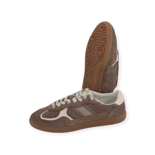 Aholas TB 490 Rife dames sneaker in taupe suede leer.