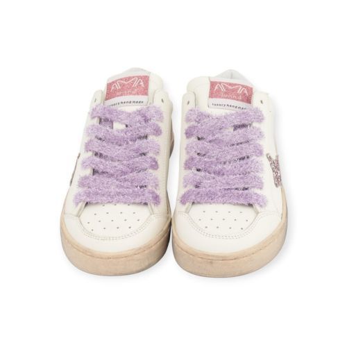 Ama Brand Slam 4532 sneaker in wit leer voor dames.