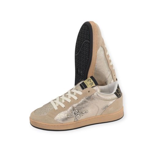 Ama Brand Sun sneaker voor dames in goud shining leer. 