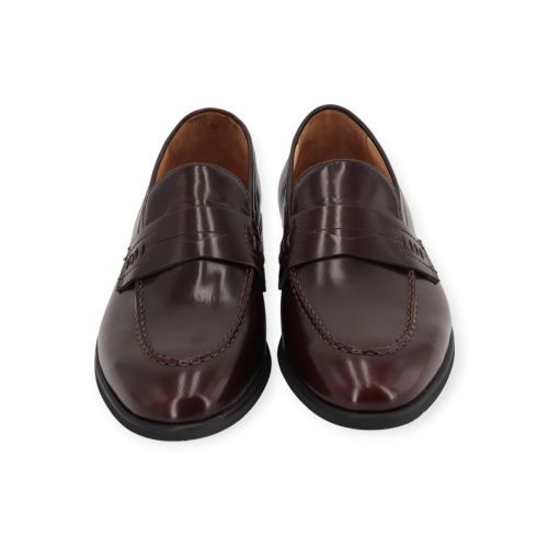 Ambiorix River mocassin in bordeaux glad leer voor heren.