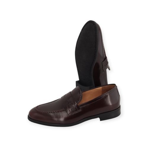 Ambiorix River mocassin in bordeaux glad leer voor heren.