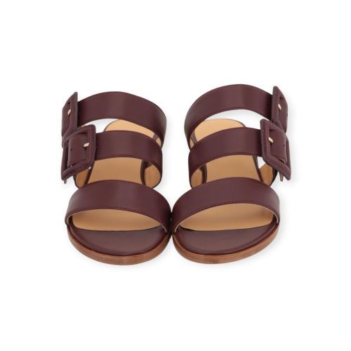 Atelier Content Emke dames slipper in bordeaux leer.