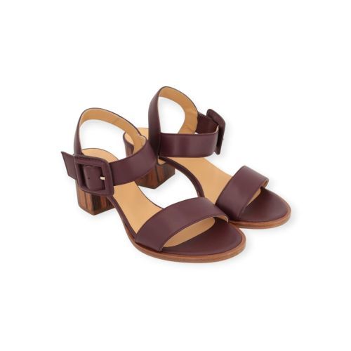 Atelier Content Eva dames sandaal in bordeauw leer.
