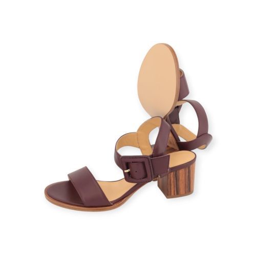 Atelier Content Eva dames sandaal in bordeauw leer.