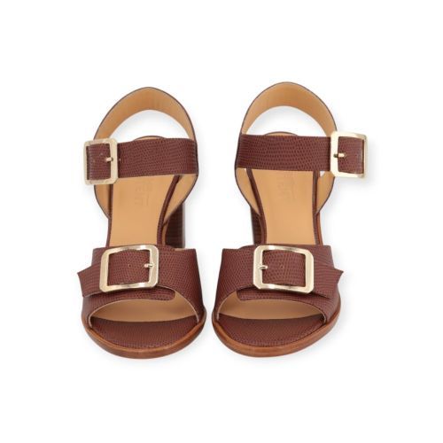 Atelier Content Evana dames sandaal in cognac leer.