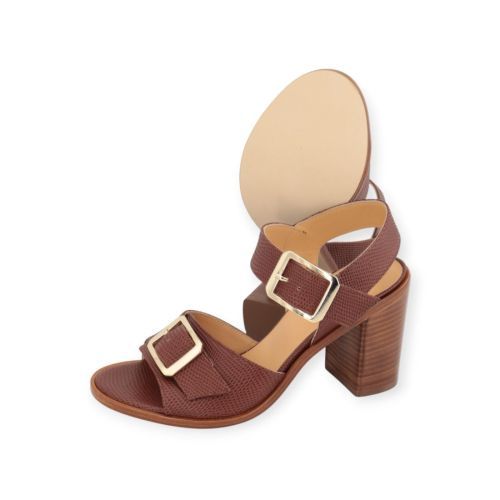 Atelier Content Evana dames sandaal in cognac leer.