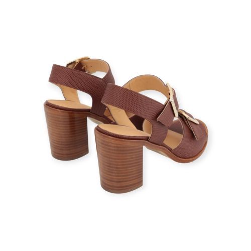 Atelier Content Evana dames sandaal in cognac leer.