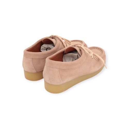 Belang dames veterschoen in roze suede.