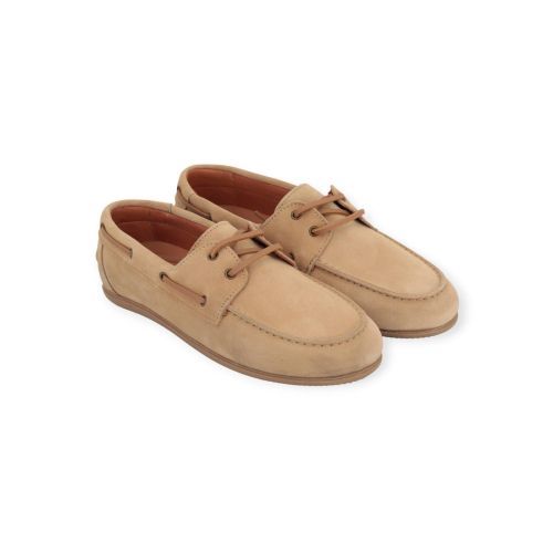 Belang dames mocassin / bootschoen in zand suede leer. Belang dames mocassin / bootschoen in zand suede leer.