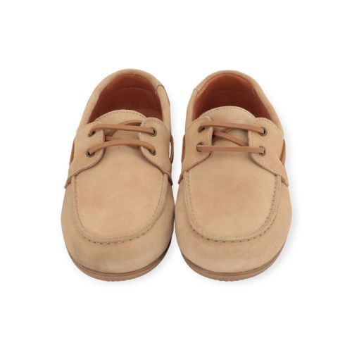 Belang dames mocassin / bootschoen in zand suede leer. Belang dames mocassin / bootschoen in zand suede leer.