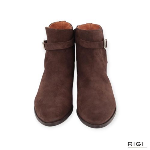 Belang BLG86 enkellaars 08546 in bruin suède voor dames. Belang BLG86 enkellaars 08546 in bruin suède voor dames.