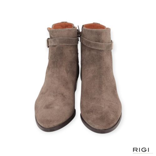 Belang BLG86 enkellaars 08546 in taupe suède voor dames. 