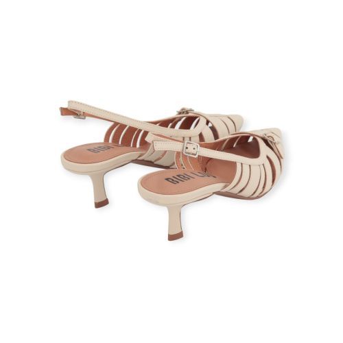 Bibi Lou Ali Pump dames in het off wit leer.