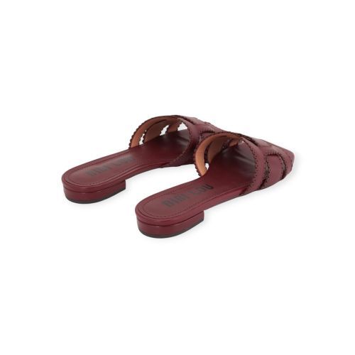 Bibi Lou Holly Flat muitlje in bordeaux leer voor dames. 