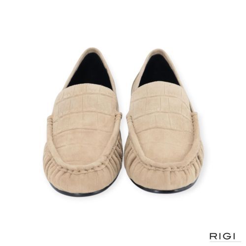 Bibi Lou Lysa dames mocassin in zand crocco suede leer. Bibi Lou Lysa dames mocassin in zand crocco suede leer.
