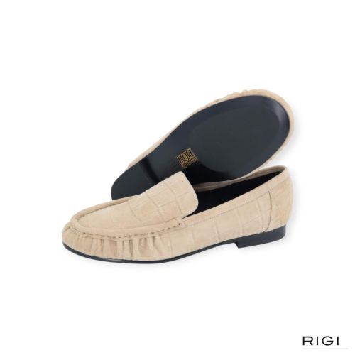 Bibi Lou Lysa dames mocassin in zand crocco suede leer. Bibi Lou Lysa dames mocassin in zand crocco suede leer.