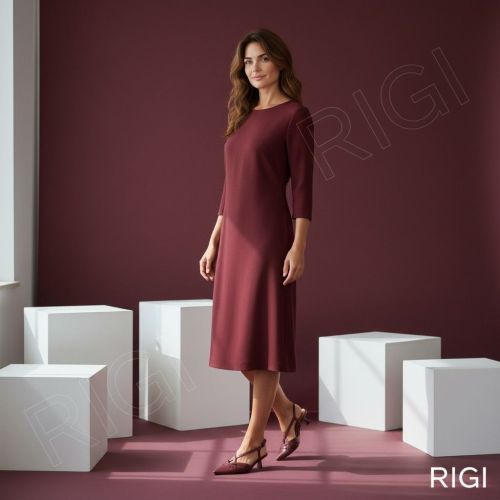 Bibi Lou Nolia Pump in bordeaux , burgundy leer voor dames. 