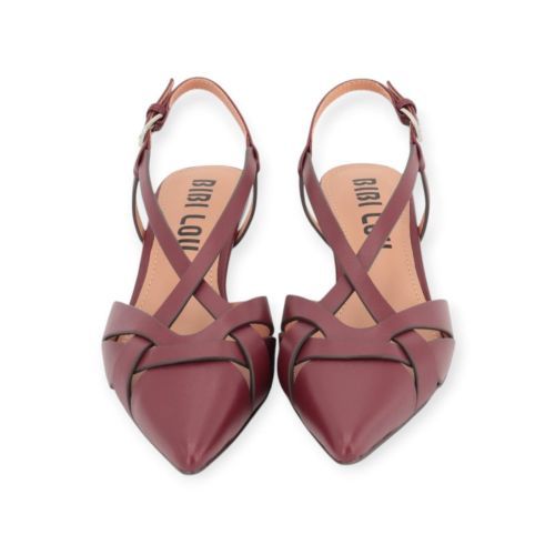 Bibi Lou Nolia Pump in bordeaux , burgundy leer voor dames. 