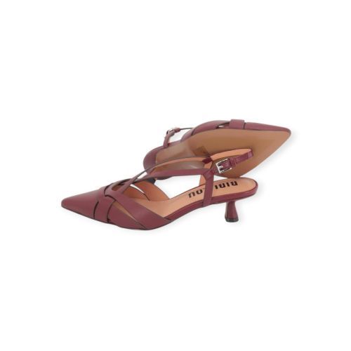 Bibi Lou Nolia Pump in bordeaux , burgundy leer voor dames. 
