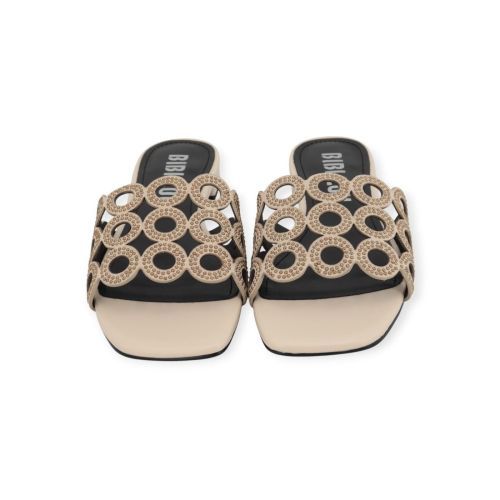 Bibi Lou Oribu muil in offwit leer voor dames. Bibi Lou Oribu muil in offwit leer voor dames.